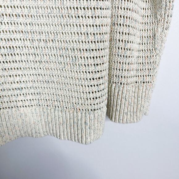 Madewell Small S Rainbow Marled Seville Pullover Sweater V Neck Cotton Boxy Fit - Picture 6 of 11